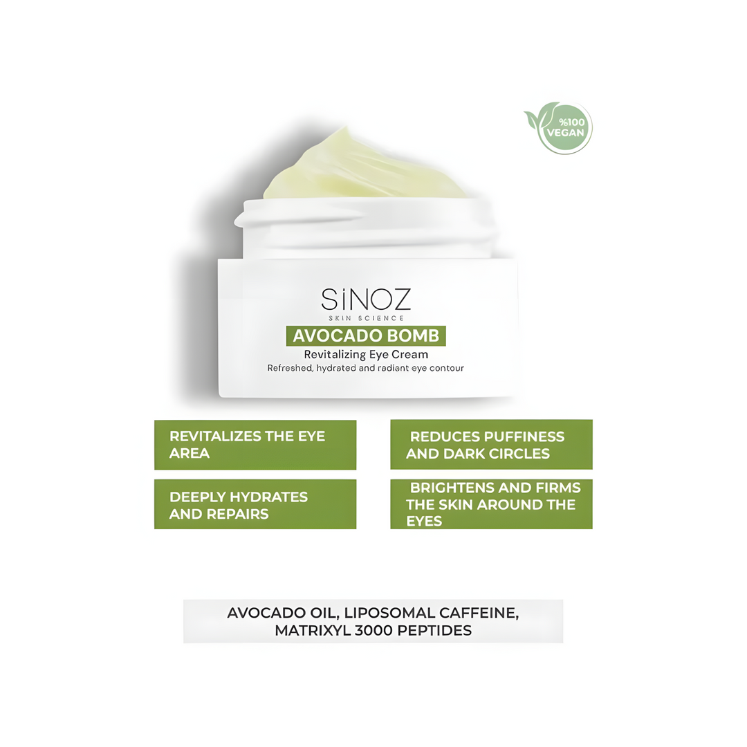 Sinoz Avcoado Bomb Revitalizing Eye Cream 15Ml - HUNA