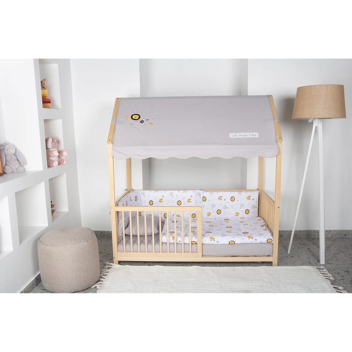 Ulusal Koka Leon Gray Awning for House Bed 70x140 cm