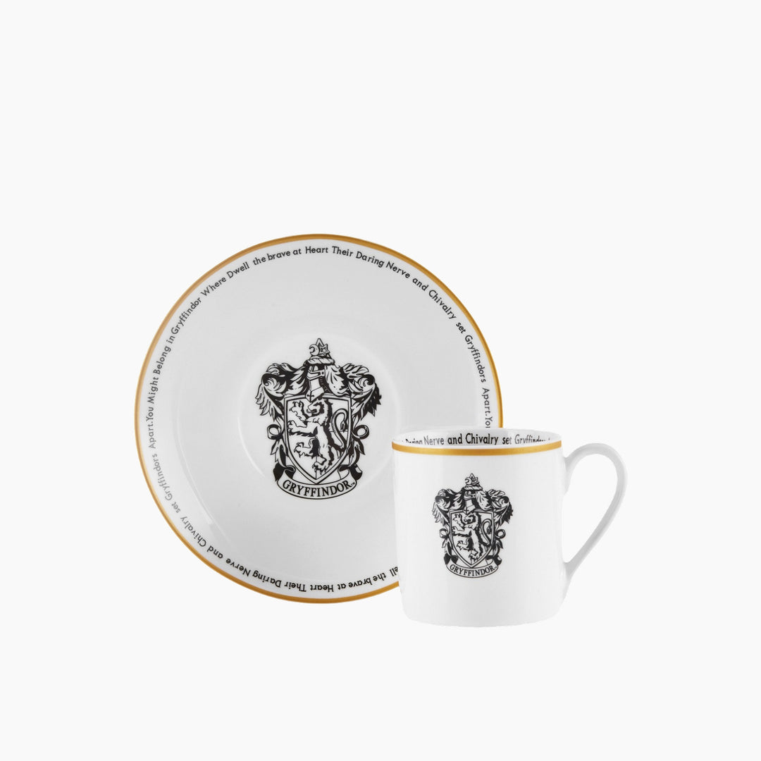 Karaca Harry Potter Gryffindor Single-Serving Coffee Cup and Saucer 80 ml