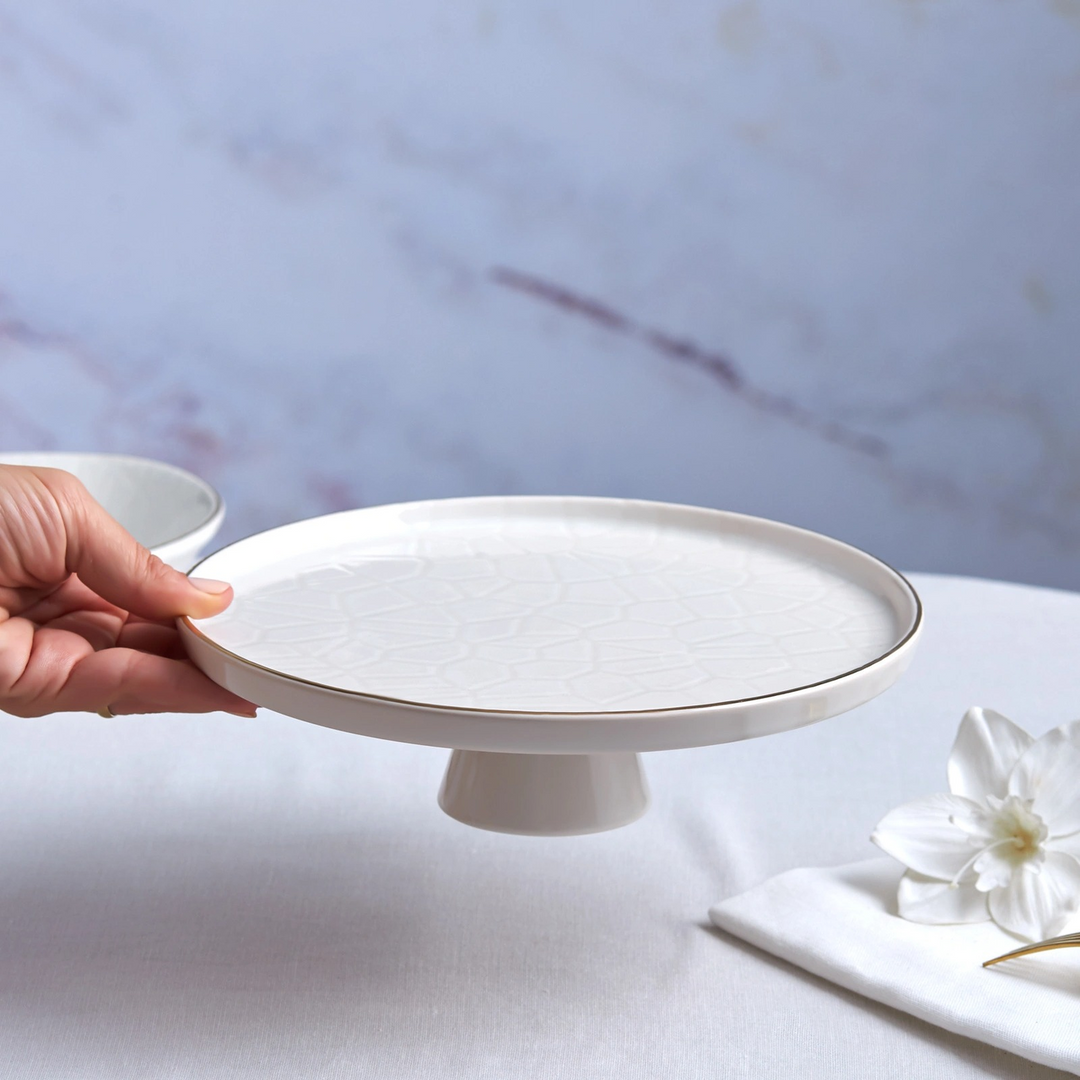 Karaca Calvin Footed Dinner Plate 23 cm