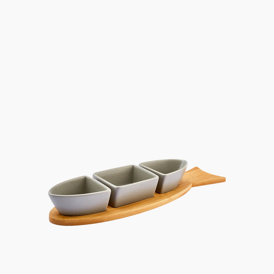 Karaca Malia Fish 3-Piece Snack Set – Multicolor