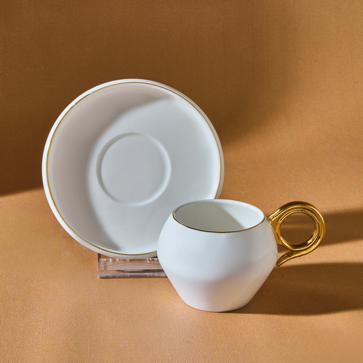 Karaca Venus Gold 2-Person Coffee Cup Set 135 ml