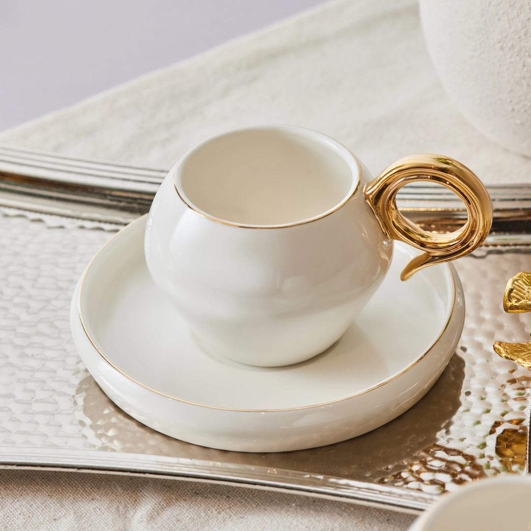 Karaca Venus Gold 2-Person Coffee Cup Set 135 ml
