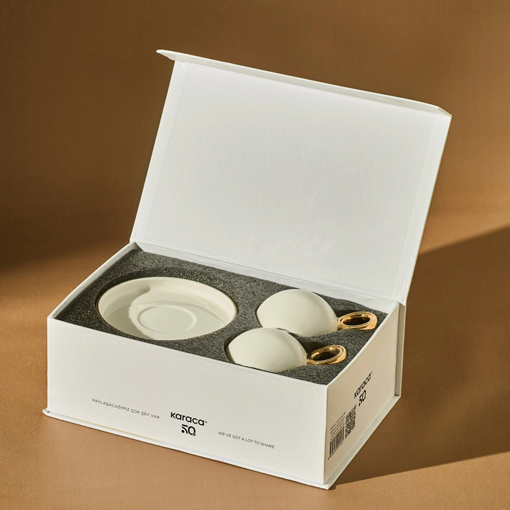 Karaca Venus Gold 2-Person Coffee Cup Set 135 ml