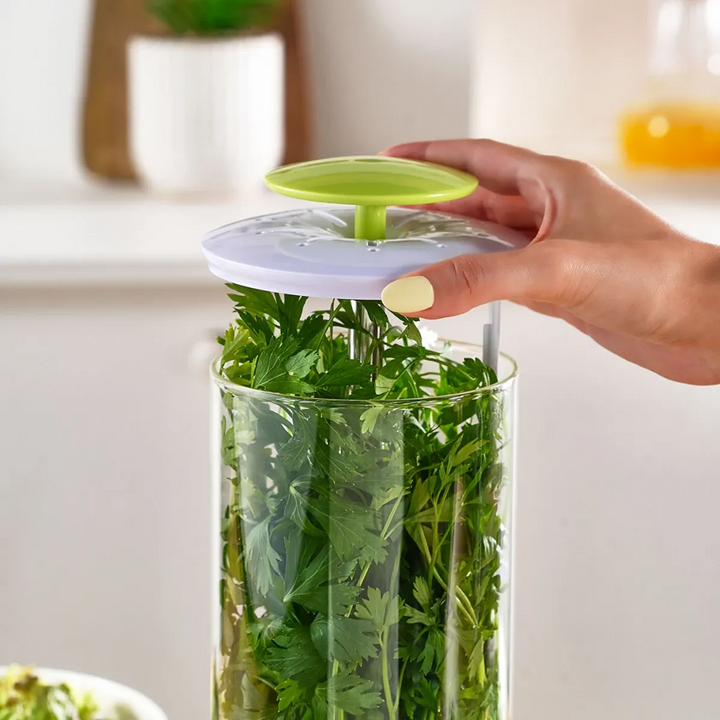 Karaca Herbal Eco Glass Vegetable Storage Container – Cream