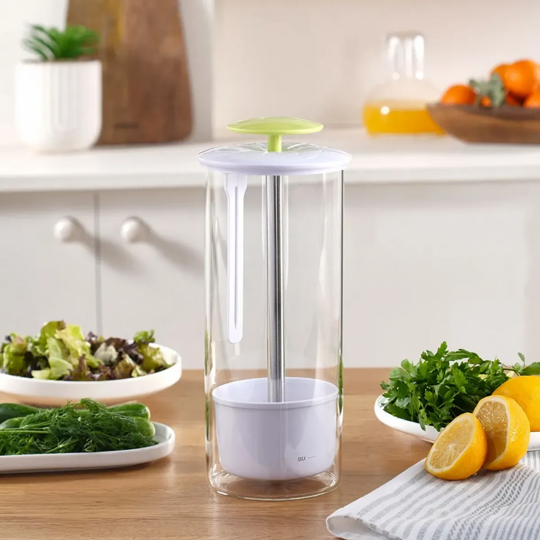 Karaca Herbal Eco Glass Vegetable Storage Container – Cream