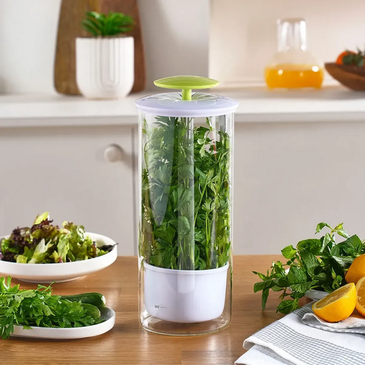 Karaca Herbal Eco Glass Vegetable Storage Container – Cream