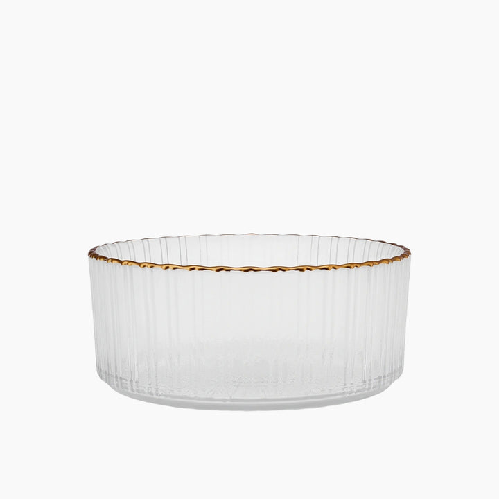 Karaca Pierre 3-Piece Glass Serving Set – Gold