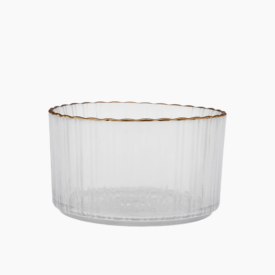 Karaca Pierre 3-Piece Glass Serving Set – Gold