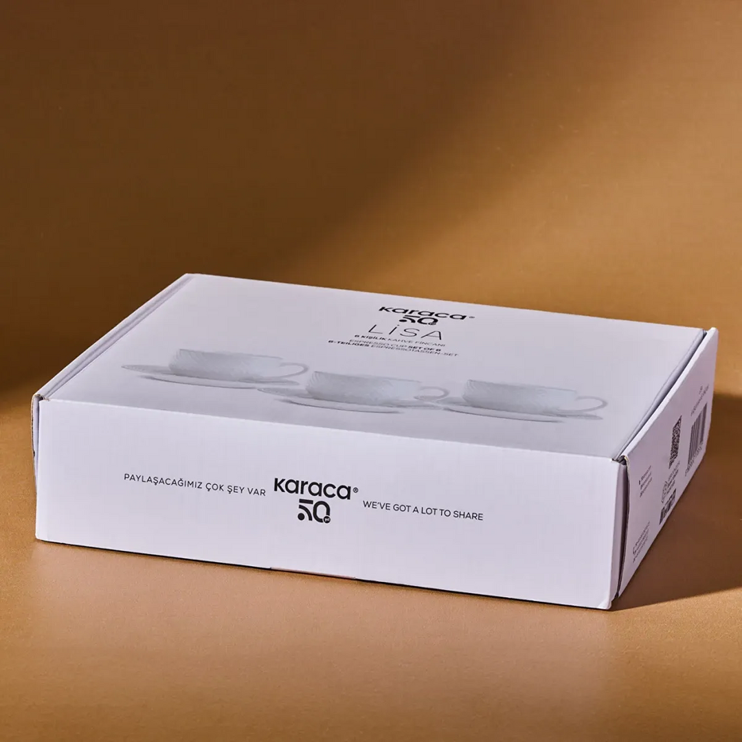 Karaca Lisa 6-Piece Coffee Cup Set 90 ml