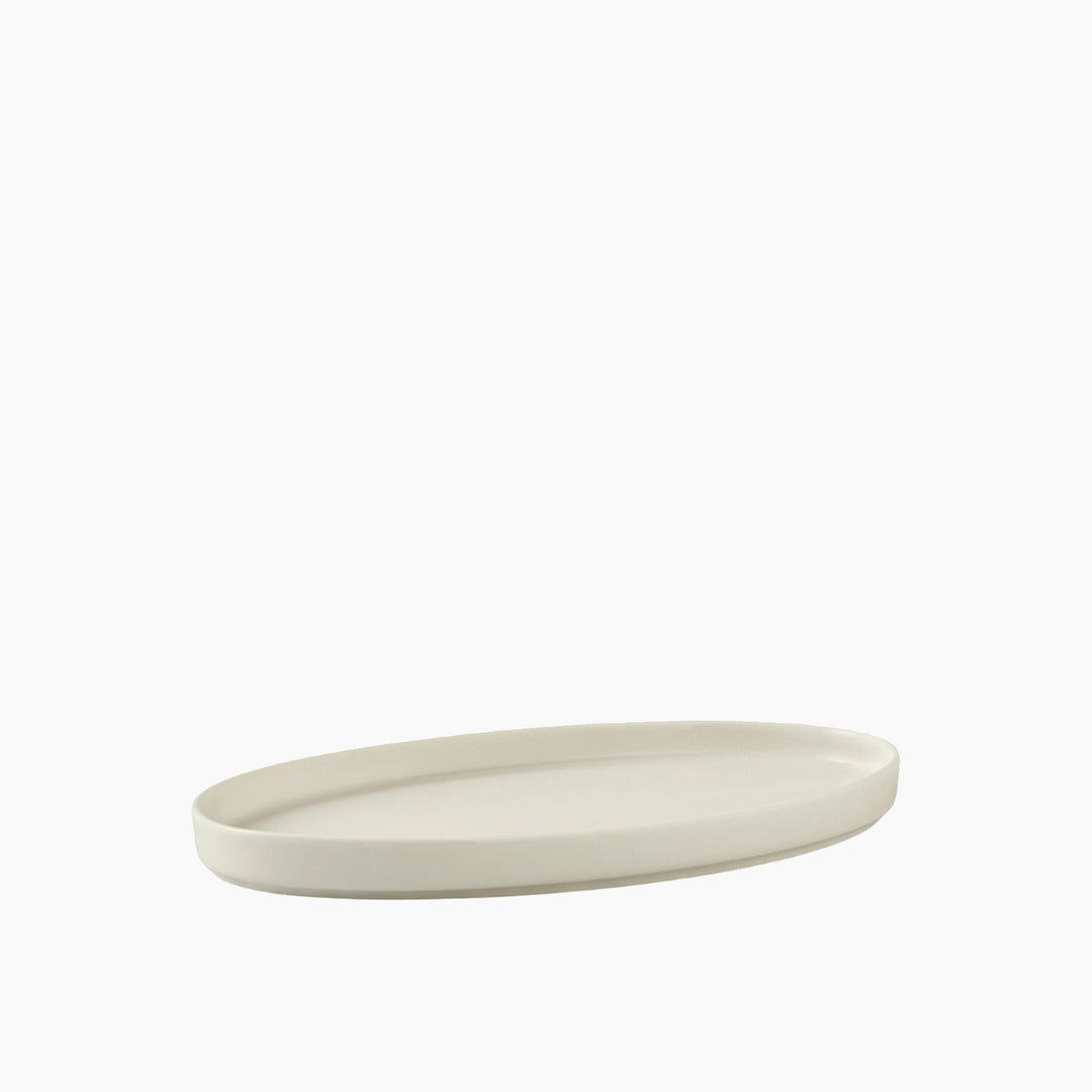 Karaca Stream Basic Line Oval Serving Plate 25 cm – White
