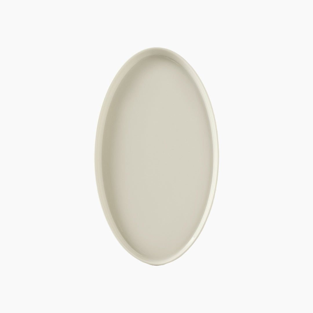 Karaca Stream Basic Line Oval Serving Plate 25 cm – White