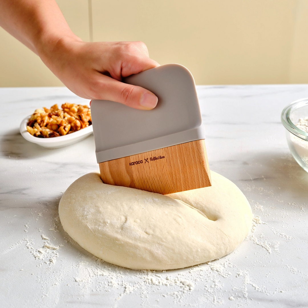 Karaca x Refika Gadgets Double-Sided Wooden Dough Scraper