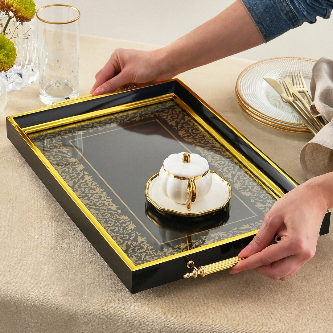 Karaca Nazende Rectangular Tray 49 × 29 cm – Multicolor