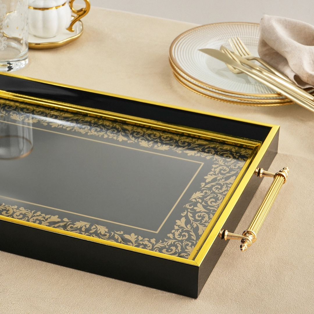 Karaca Nazende Rectangular Tray 49 × 29 cm – Multicolor