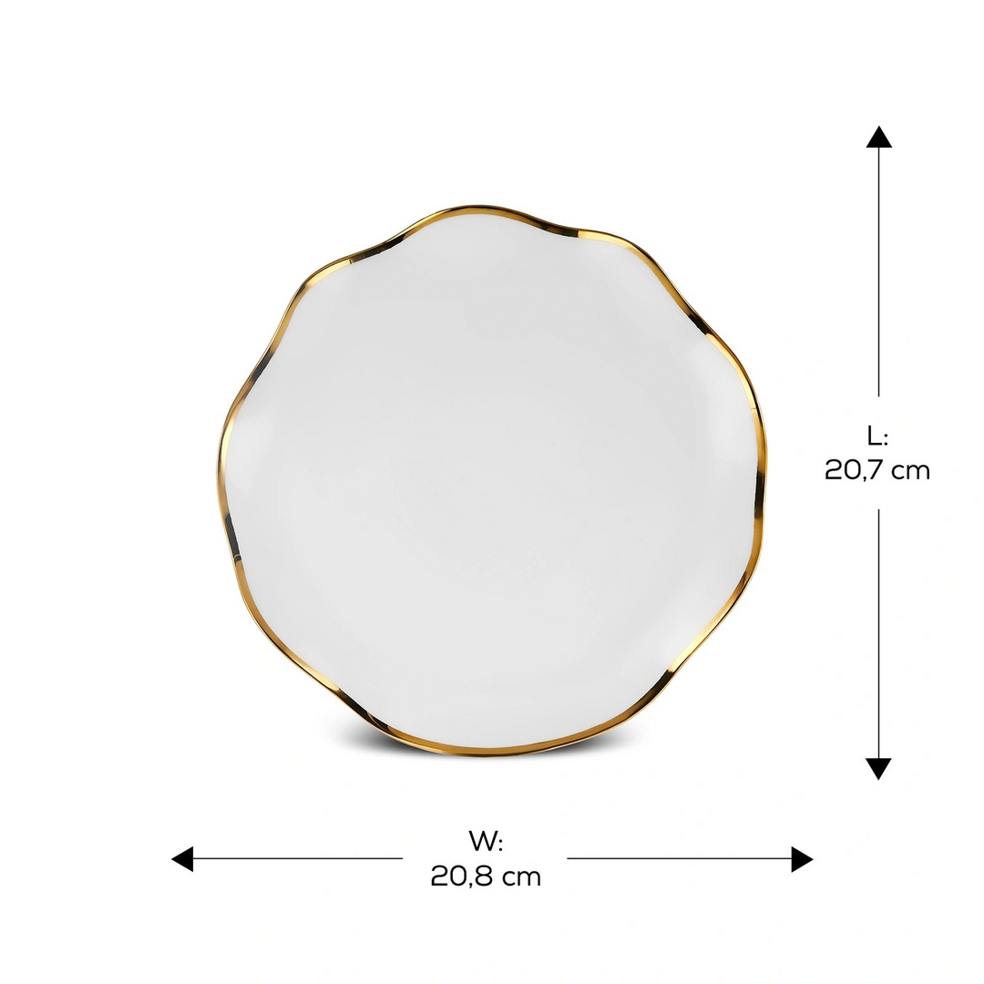 Karaca X Müge Anlı Serving Plate Set – 2 Pieces – Gold