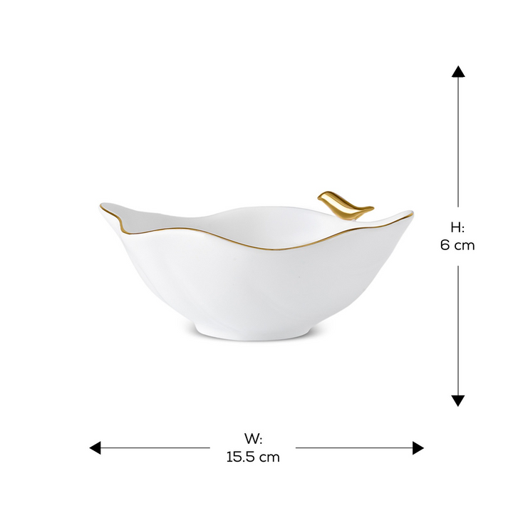 Karaca X Müge Anlı Gold Bird Bowl 15.5 cm – Gold