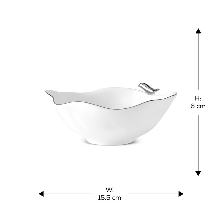 Karaca X Müge Anlı Silver Bird Bowl 15.5 cm – Platinum