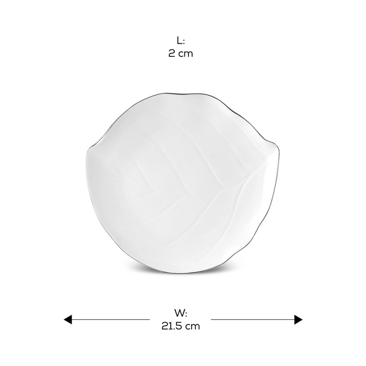Karaca X Müge Anlı Plain Dessert Plate 21 cm – Platinum