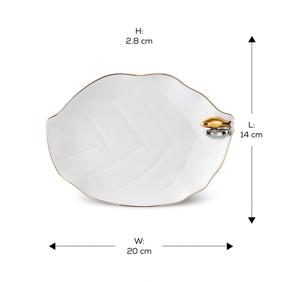 Karaca X Müge Anlı Gold Bird Oval Plate 20 cm – Gold