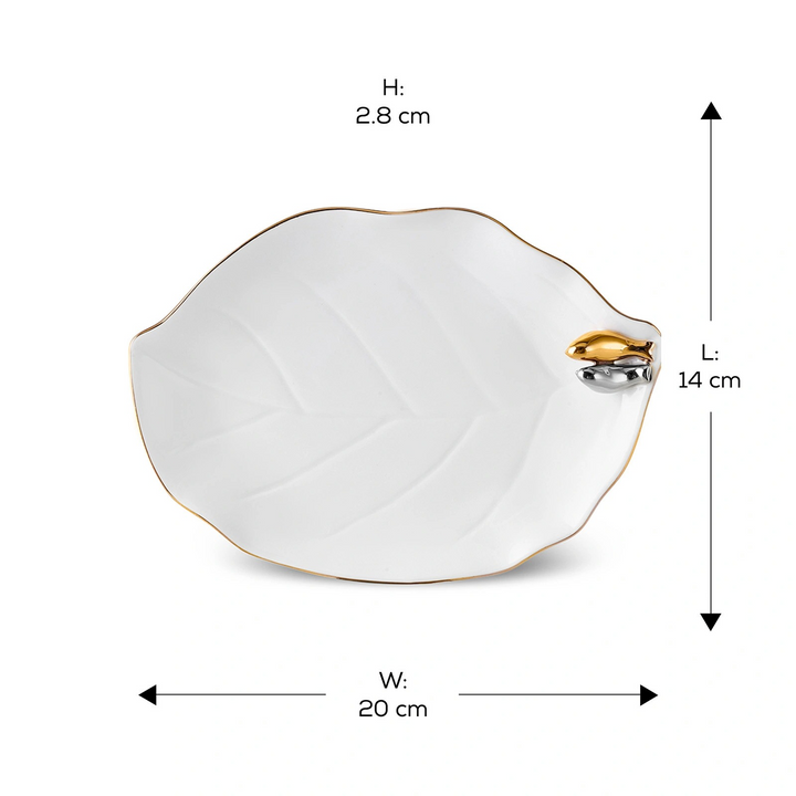 Karaca X Müge Anlı Gold Bird Oval Plate 20 cm – Gold