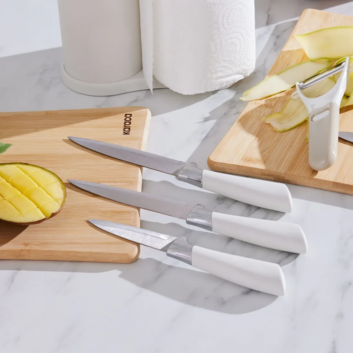 Karaca Mega Force 7-Piece Napkin Holder Set - Cream