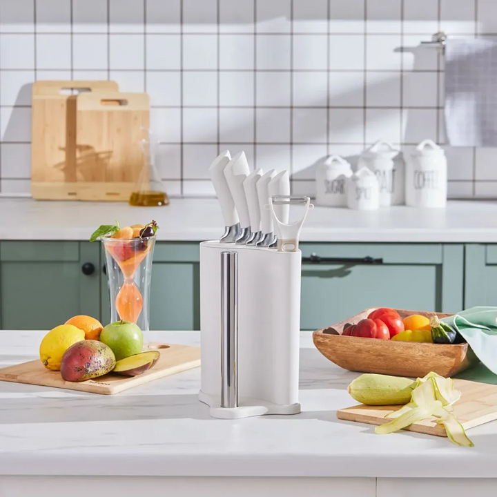 Karaca Mega Force 7-Piece Napkin Holder Set - Cream