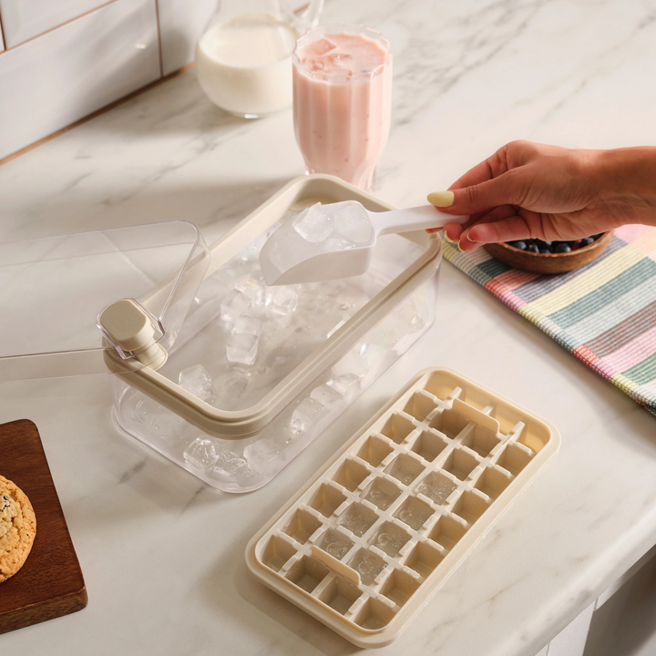 Karaca Crick Crack Harmony Ice Tray with Lid – Grey