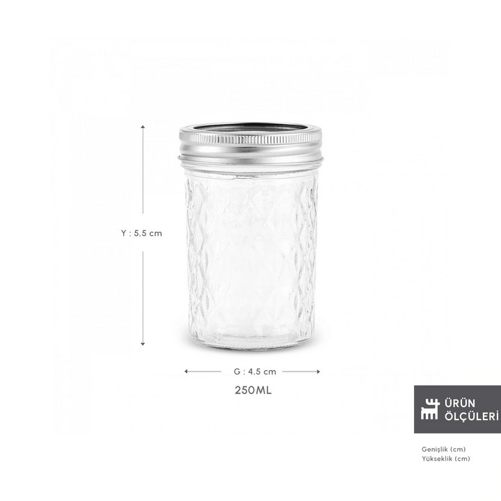 Karaca X Refika Glass Storage Jar 250 ml – Baklava Pattern