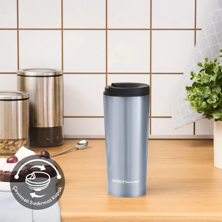 Karaca Sheeny Stainless Steel Leakproof Thermos 450 ml – Fog