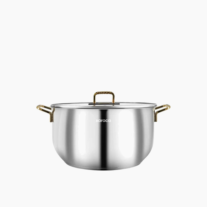 Karaca Maçka Steel Pot Gold - 34 Cm