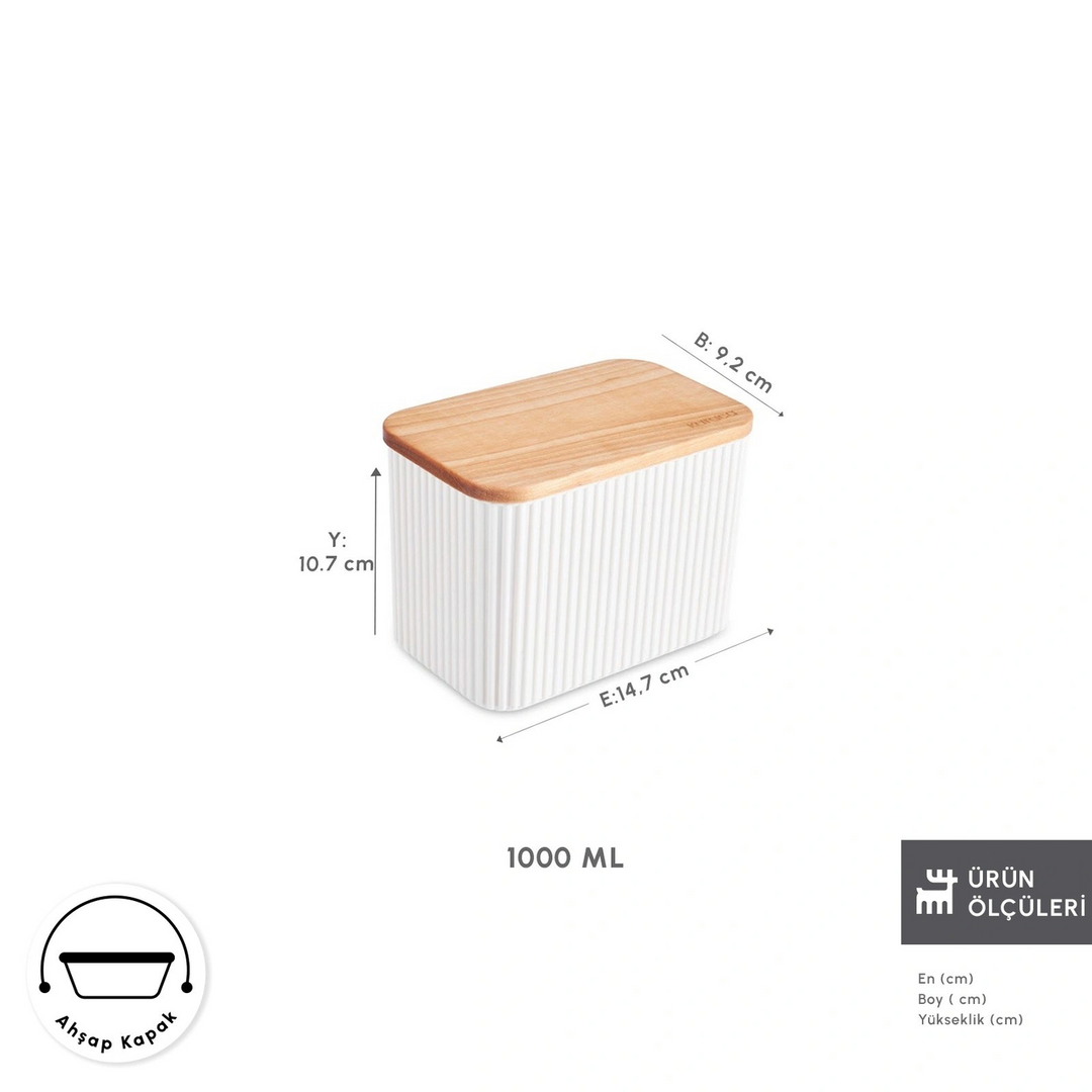 Karaca Massimo Storage Container 1 L – Cream
