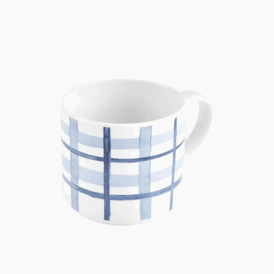Karaca Alize Checkered Mug - Blue White