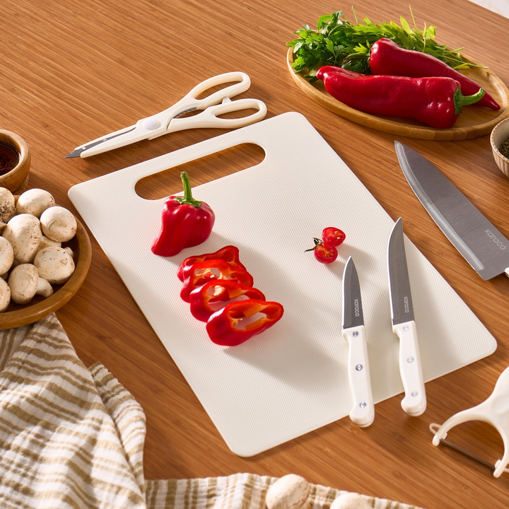 Karaca Sharp 4-in-1 6-Piece Knife Set 25 cm – Cream