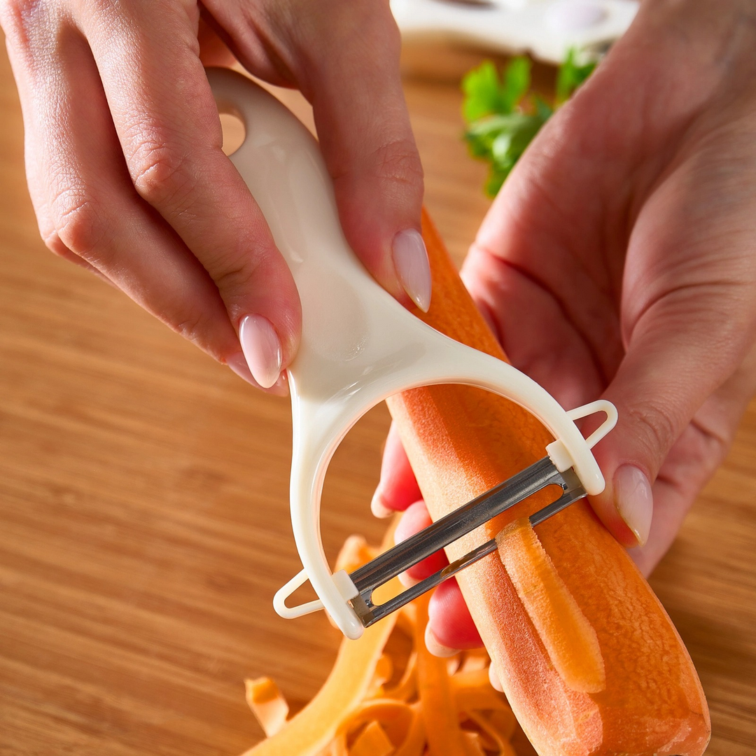 Karaca Sharp 4-in-1 6-Piece Knife Set 25 cm – Cream