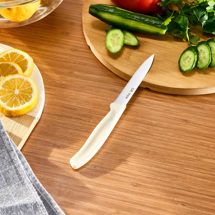 Dr. Inox Serrated Vegetable Knife 21 cm – Cream