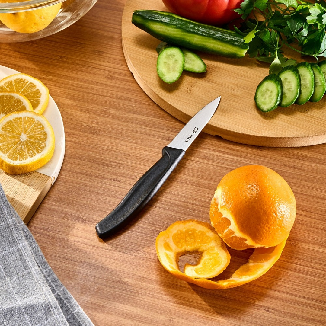 Dr. Inox Serrated Paring Knife 19 cm – Black