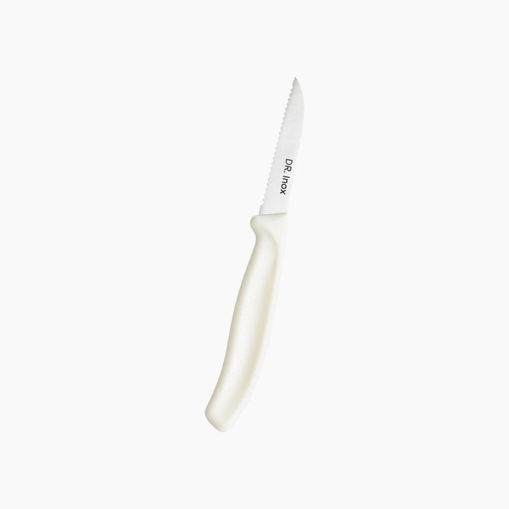 Dr. Inox Serrated Paring Knife 19 cm – Cream