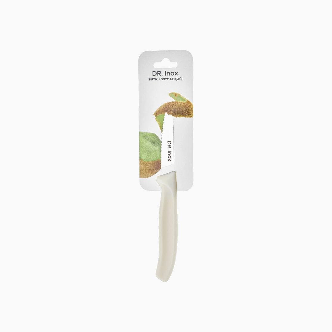 Dr. Inox Serrated Paring Knife 19 cm – Cream