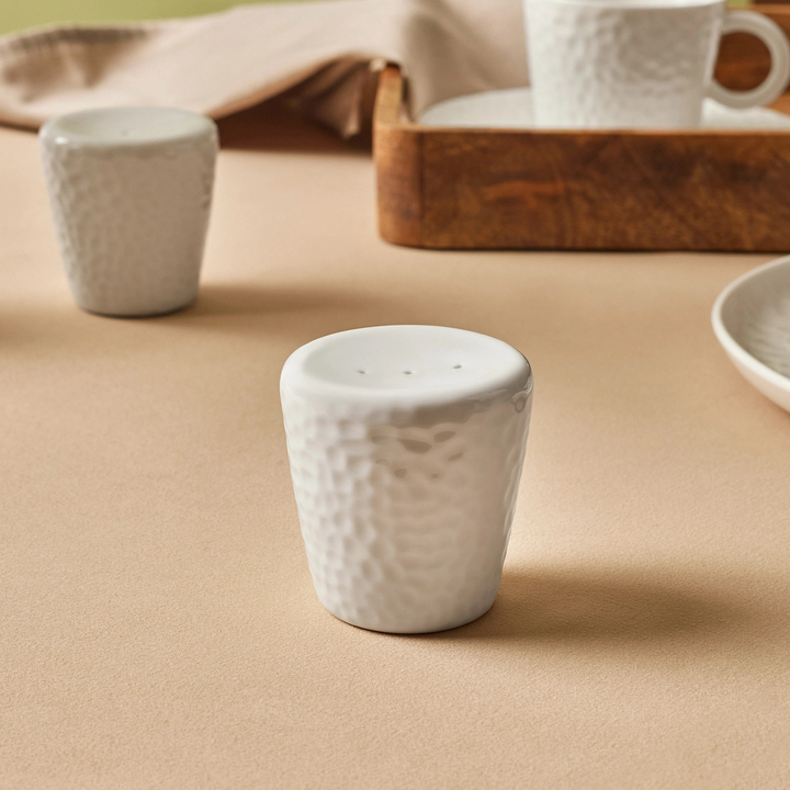 Karaca X Refika Pure White Round Salt Shaker 6 cm