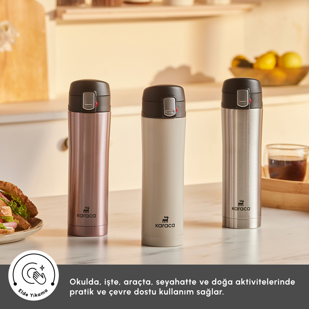 Karaca Pluton Stainless Steel Leakproof Thermos 450 ml – Inox