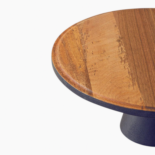 EH Living Modern Wood Walnut Cake Stand