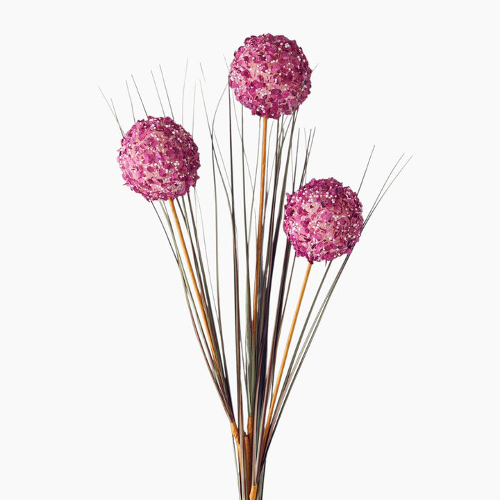 EH Grass Bush Single Branch Artificial Flowe 63 Cm Damson