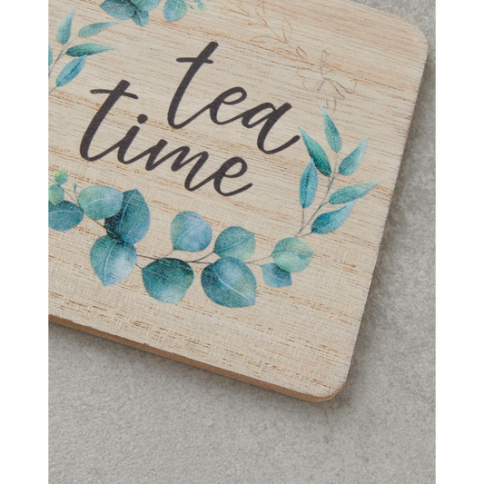 EH Living Gum Wooden 7 Pcs Coaster 11,5 cm Colored