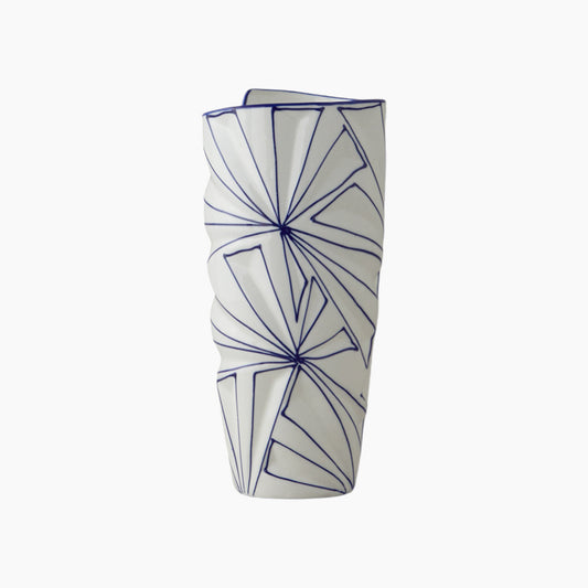 EH Living Gusto Vase 35 cm White - Blue