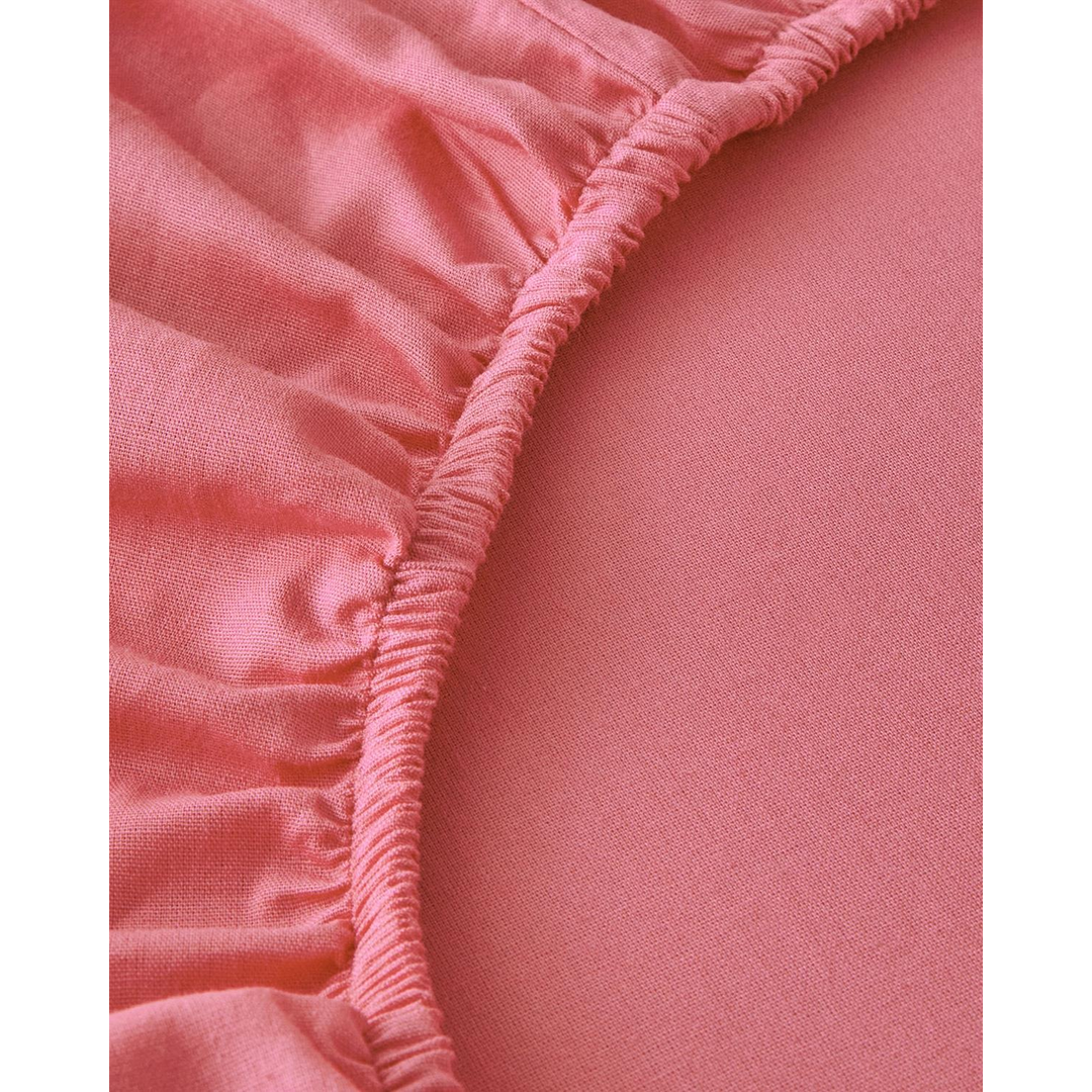 Plain Cotton Single Size Fitted Sheet Set 100x200 cm