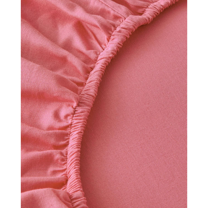 Plain Cotton Single Size Fitted Sheet Set 100x200 cm