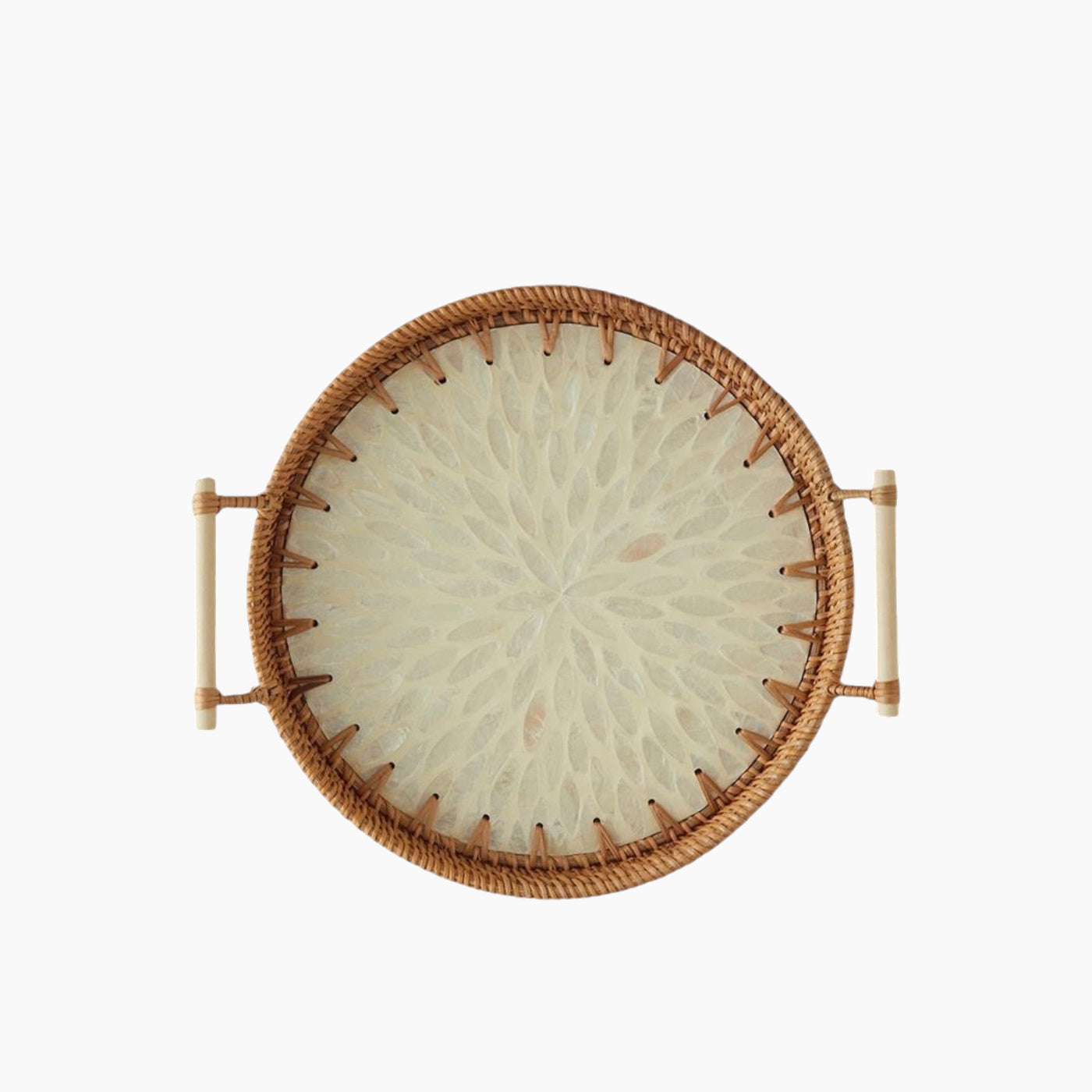 EH Living Beatrice Rattan Tray 28 cm Brown EH Living Beatrice Rattan Tray 28 cm Brown
