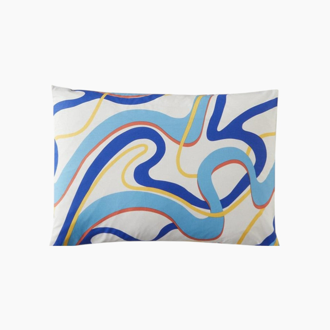 EH Living Abstract Marine Cotton 2 pcs Pillowcase 50x70 cm Navy Blue