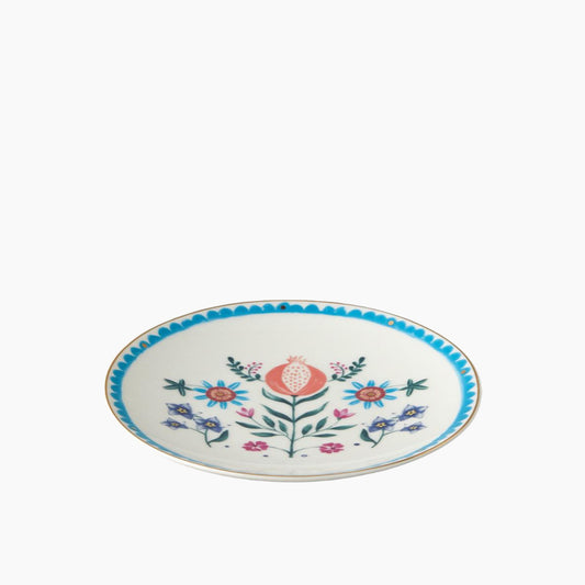 EH Living Carnival Tulip Bone Porcelain Cake Plate 20 cm Colored